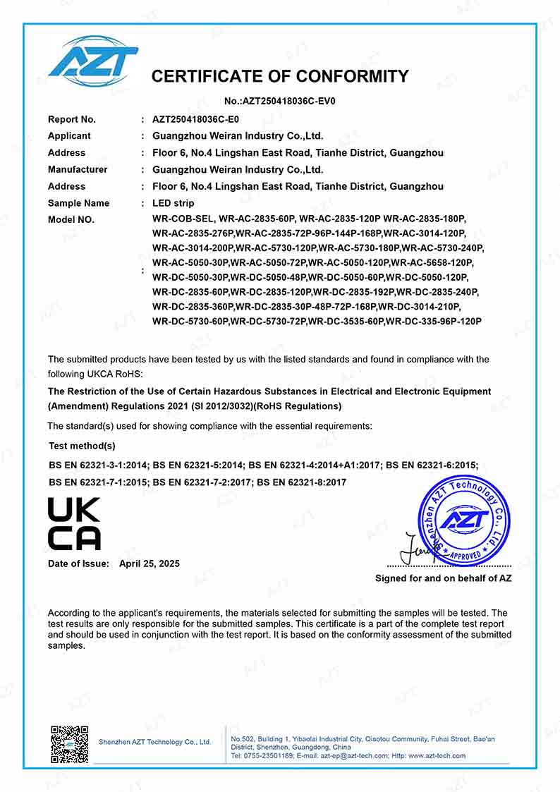 UKCA-ROHS Certification